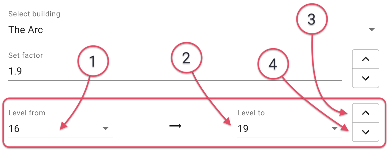 Select the desired building level